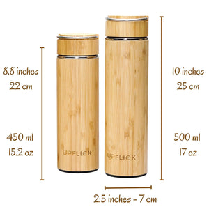 
                  
                    UPFLICK Personalized Custom Name Bamboo Thermos Water Bottle
                  
                