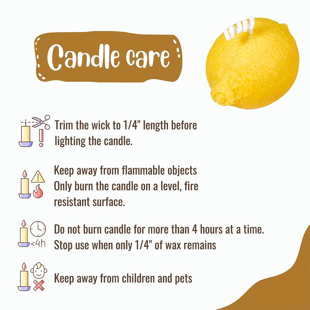 
                  
                    Set of 4 Lemon Shaped Candles #F002
                  
                